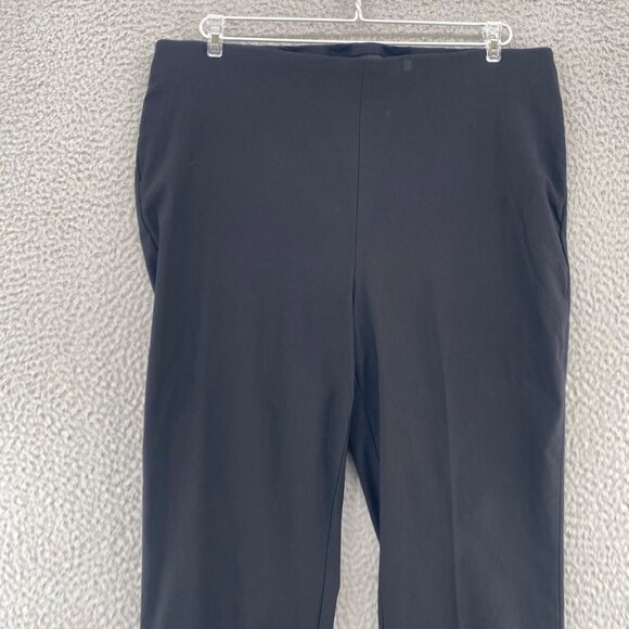 Chicos Pants Womens 2.5 US 14 Black So Slimming Stretch Straight Everyday Casual - Picture 2 of 12